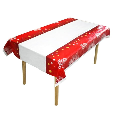 

TAONMEISU Christmas Tablecloth | Cute Lovely Santa Claus One-time Use PE Table Cover Cloth | 108*180CM Waterproof Christmas Table Clothes for Rectangle Tables 20pcs