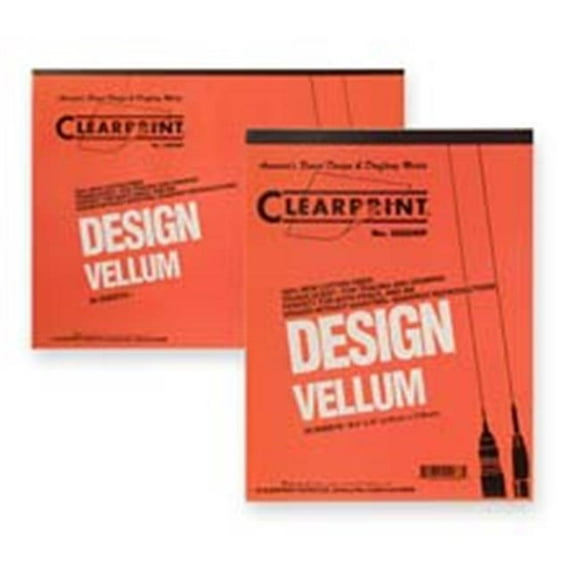 ClearPrint CLE10001410 Tampon de Vélin- 50 Feuilles- Sans Acide- 8-50 Po.x11 Po.- Blanc