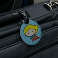 thumbnail image 5 of Superman Supergirl Cute Chibi Character Round Leather Luggage Card Suitcase Carry-On ID Tag, 5 of 6