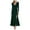 Green, variant on Prom Dress Midi Dresses for Women New Evening Dress form Fitting V Neck With Side Ruffles and Side Slit Long Sleeved Dress
