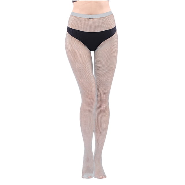 Pisexur Collants Résille pour Femmes, Noir, Grande Taille