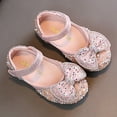 thumbnail image 6 of REDARER Summer Girls Sandals Party Dress Dance Show Princess Shoes Pearl Rhinestone Bowknot Round Toe Low Heel Comfortable,Size 12-12.5 Years, 6 of 6