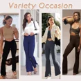 thumbnail image 5 of Women’s Flare Yoga Pants, Crossover High Waisted Casual Bootcut Leggings, 5 of 6