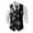 Black-F, variant on Mens Christmas Suit Vest Xmas Holiday Tree Snowflake Vest Button Down Jacquard Waistcoat Party Tops XXXL