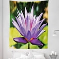 thumbnail image 1 of Flowers Tapestry, Floating Water Petal on Pond Blossoming Close up Phot with Blurred Back, Fabric Wall Hanging Decor for Bedroom Living Room Dorm, 5 Sizes, Lavender Apple Green, by Ambesonne, 1 of 1
