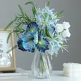 thumbnail image 3 of Dbuoem Simulated Bouquet Irises Doves Bouquet Realistic Silk Flowers Low Maintenance Fake Flower Bouquet Interior Decor, 3 of 8