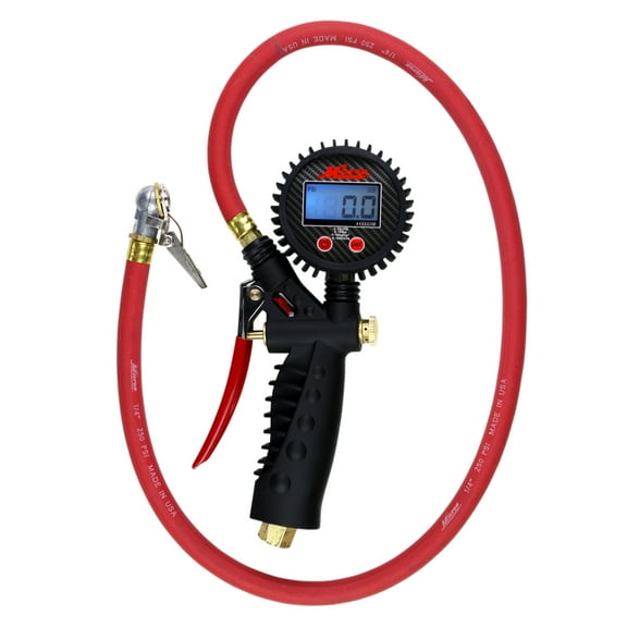 Milton 573D Pro Digital Pistol Grip Inflator Gauge - 36" Hose and Ball Chuck w/Clip - 255 PSI