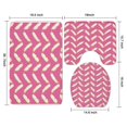 thumbnail image 3 of Pink and Yellow Feather Pattern Bathroom Rugs Sets 3 Piece,Toilet Cover Set,Absorbent Non Slip Bathroom Mats Sets with U-Shaped Contour Rug Toilet Rug Set, 3 of 5