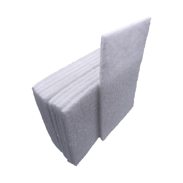 VSM Paquete de 10: 6"" x 9"" Blanco - Almohadilla de mano fina no tejida resistente al óxido y la oxidación Almohadilla abrasiva multiusos para acabado y limpieza