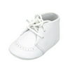 Infant Baby Boys White Christening Soft Sole Crib Shoes Size 0-4