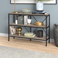 thumbnail image 4 of Evelyn&Zoe Modern Farmhouse 42" Wide Blackened Bronze/Antiqued Gray Oak Console Table, 4 of 7