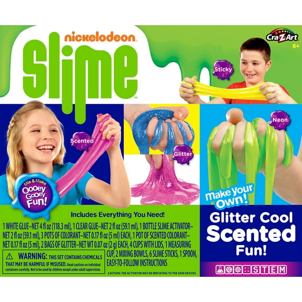 Nickelodeon Glitter Cool Slime Kit by Cra-Z-Art - Walmart.com - Walmart.com