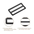 thumbnail image 3 of Uxcell 8Pcs Metal Slide Buckle, 2" Metal Zinc Alloy Adjustable Buckle, Flat Slide Strap Release Buckles, Black, 3 of 6