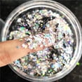 thumbnail image 3 of Silver Shine Star Nail Ornaments 3mm Sequins Colorful for Women Nail Decoration DIY Crafts, 3 of 5