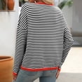 thumbnail image 6 of MESSUEN Crew Neck Sweater for Women Striped Sweater Long Sleeve Sweaters for Women Summer Tank Tops for Women Womens Tops Casual Basic Tops for Women's Tops Black L, 6 of 7