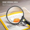 thumbnail image 3 of Extra Large Led Handheld Magnifying Glass With Light - 2x 4x 25x Lens Zoom Lightweight Shatterproof Magnifiers, 3 of 5