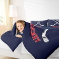 thumbnail image 4 of Feelyou Navy Ice Hockey Twin Comforter Sets, Ball Gaming Lover Bedding Set, 2-Piece, 4 of 8