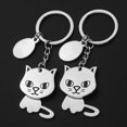 thumbnail image 2 of 2pcs Creative Cat Keychain Shaking Head Cat Key Chain Cat Pendant Key Ring, 2 of 7