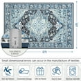 thumbnail image 7 of Homore Vintage Boho Oriental Medallion Area Rug, 4' x 6', Blue, 7 of 7