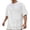 White, variant on uikmnh Mens T Shirts European and Solid Color Jacquard Men Casual Loose Comfortable Trendy Sports Round Neck Short Sleeved T Shirt Size:XL