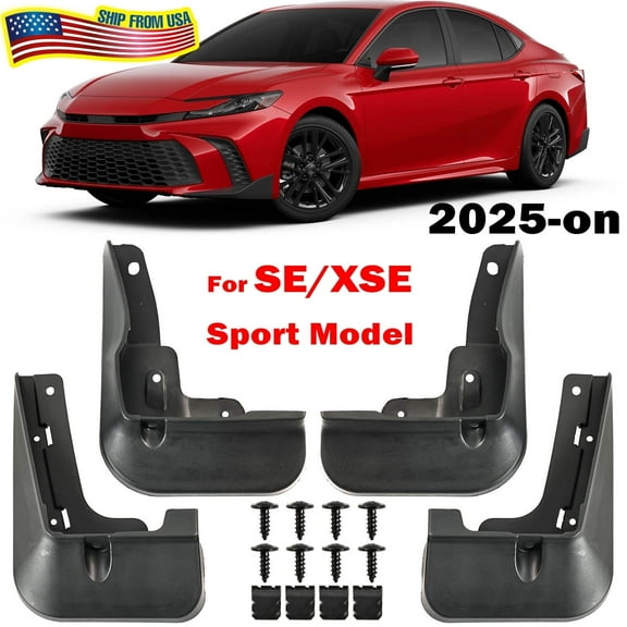 4x Mud Flaps For Toyota Camry SE XSE 2024 2025 Splash Guards Mudguard Front Rear