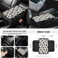 thumbnail image 5 of Jeiento Paw Print Car Front Seat Cover Set of 12 Pack Steering Wheel Cover Seat Belt Pads Armrest Cover Garbage Bin Air Vent Pocket Rearview Mirror Cover Coasters Keychain Fit for Most Vehicles, 5 of 9
