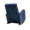 thumbnail image 4 of Modern Rocking Chair, Comfortable Fabric Padded Seat High Back Armchair, Nursery Rocking Chairs with 2 Side Pocket, Wooden Glider Chair for Nursery, Baby Room High Back Rocking Chair,Navy, 4 of 7