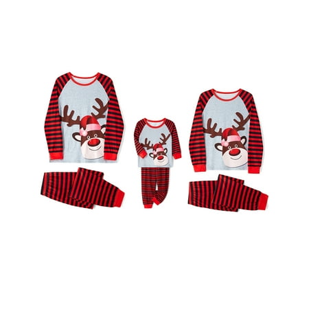 

Peyakidsaa Family Matching Christmas Pajamas Nightwear Long Sleeve Sleepwear