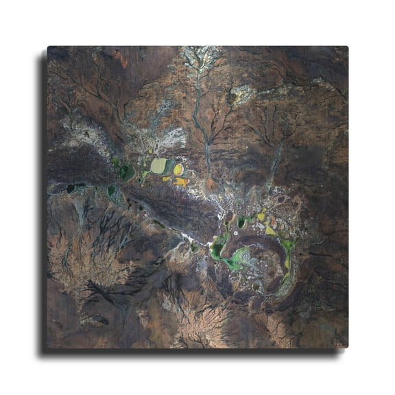 Luxe Metal Art 'Earth as Art: Shoemaker' Metal Wall Art, 24"x24"