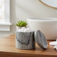 thumbnail image 2 of Elora Grey Marble Canister Ribbed Edge, 2 of 3