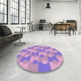 thumbnail image 4 of Ahgly Company Machine Washable Indoor Rectangle Transitional Violet Purple Area Rugs, 7' x 9', 4 of 7