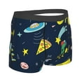 thumbnail image 3 of Kll Funny Spaceships Men'S Cotton Boxer Briefs Underwear-Small, 3 of 9
