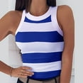 thumbnail image 2 of HBYJLZYG Workout Tank Tops For Women, Striped Print Racerback Sleeveless Workout Tops Round Neck Mesh Back Athletic Running Shirts, 2 of 4