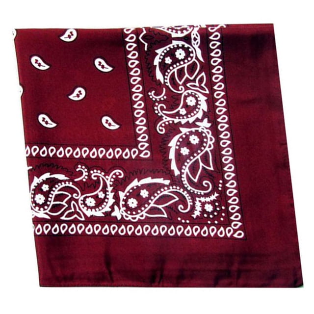 Toystoory Pañuelo cuadrado para exteriores de 55cm x 55cm, diadema negra y roja de Cachemira estampada para mujeres/hombres/niños/niñas Almacenamiento y organización del hogar vino rojo Toystoory HA5742-04