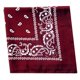 thumbnail image 1 of Bearachild Pañuelo cuadrado para exteriores de 55cm x 55cm, diadema negra y roja de Cachemira estampada para mujeres/hombres/niños/niñas Almacenamiento y organización del hogar vino rojo Bearachild HA5742-04, 1 of 6