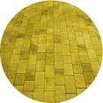 thumbnail image 1 of Ahgly Company Machine Washable Indoor Round Transitional Dark Golden Rod Brown Area Rugs, 6' Round, 1 of 7