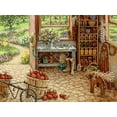 thumbnail image 2 of Kruskamp, Janet 32x25 White Modern Wood Framed Museum Art Print Titled - Gardening Room, 2 of 4