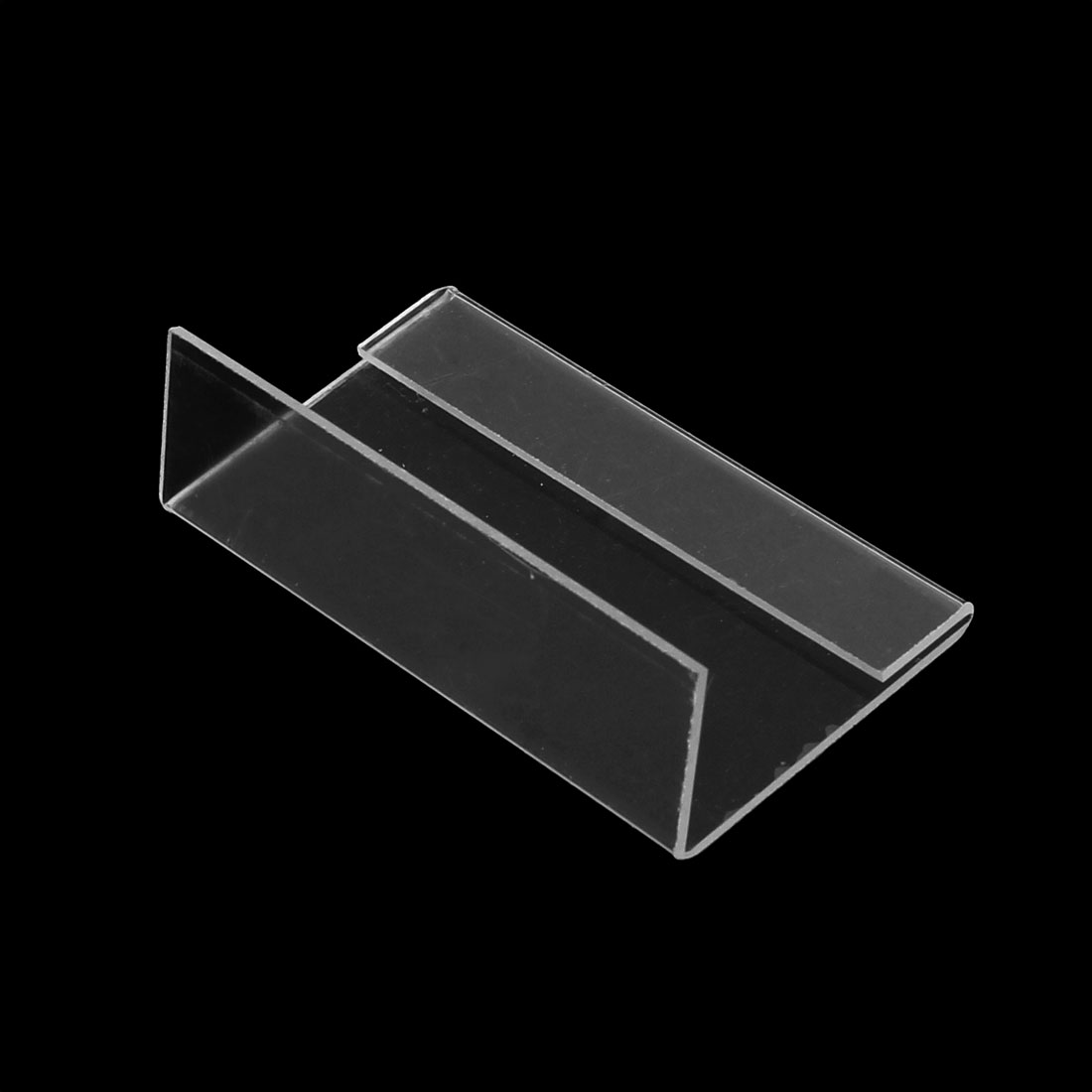 Clear Plastic Business Card Display Holder Name Tag Stand Case 2pcs