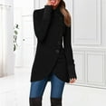 thumbnail image 2 of UJNDER Women's Solid Color Casual Zipper Hooded Long Coat Jacket Fall Jackets for Women Black L, 2 of 6