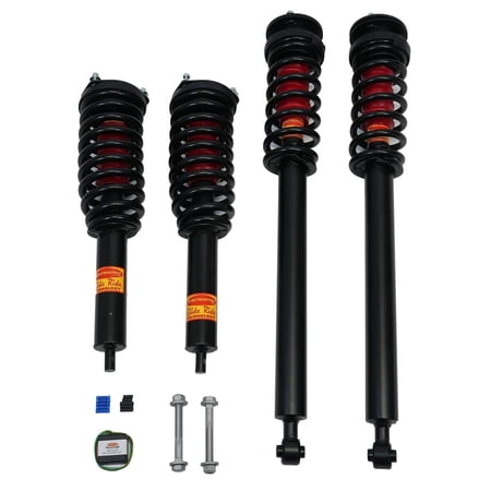 2003-2006 Mercedes-Benz S500 4MATIC Sedan 4-Wheel Air Suspension Conversion Kit With Light Fix and Camber Bolt Kit (MT14FMCK)