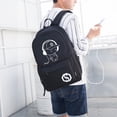 thumbnail image 4 of Bolsa Mochila luminosa con carga USB para hombre a la moda, para bolígrafos escolares de muy buen gusto, regalo (negro) Ndcxsfigh Para Estrenar, 4 of 9