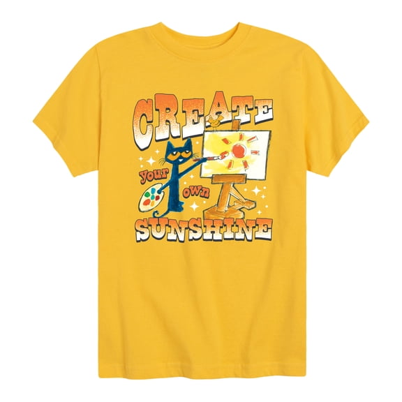 Pete the Cat - Create Your Own Sunshine - Youth Boys Short Sleeve Graphic T-Shirt