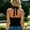 Black, variant on Womens Tank Tops Floral Button Knit Texture Slim Fit Halter Top Breathable Womens Cami Khaki L
