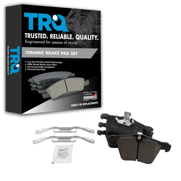 TRQ Front Ceramic Disc Brake Pad Set for Jaguar S-Type XF XJ Super V8 XJR XK XKR BFA18940