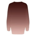 thumbnail image 5 of Fashion Pullover Long Sleeve Tops for Women Gradient Color Crew Neck Casual Loose Sweatshirts Cute Winter Outfits(Coffee,L), 5 of 5
