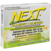 Next Allergy Cetrizine HCl 10 mg Tablets, 30 Ct