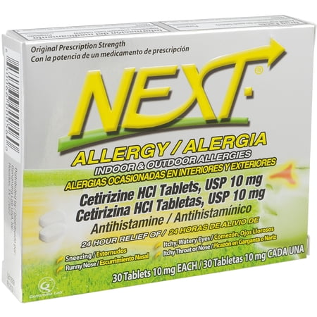 Next Allergy Cetrizine HCl 10 mg Tablets, 30 Ct