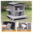 thumbnail image 2 of JTAOT Feral Cat House Outdoor Waterproof Kitty Shelter for Winter with Balcony, Escape Door & Movable Platform, 2 of 6