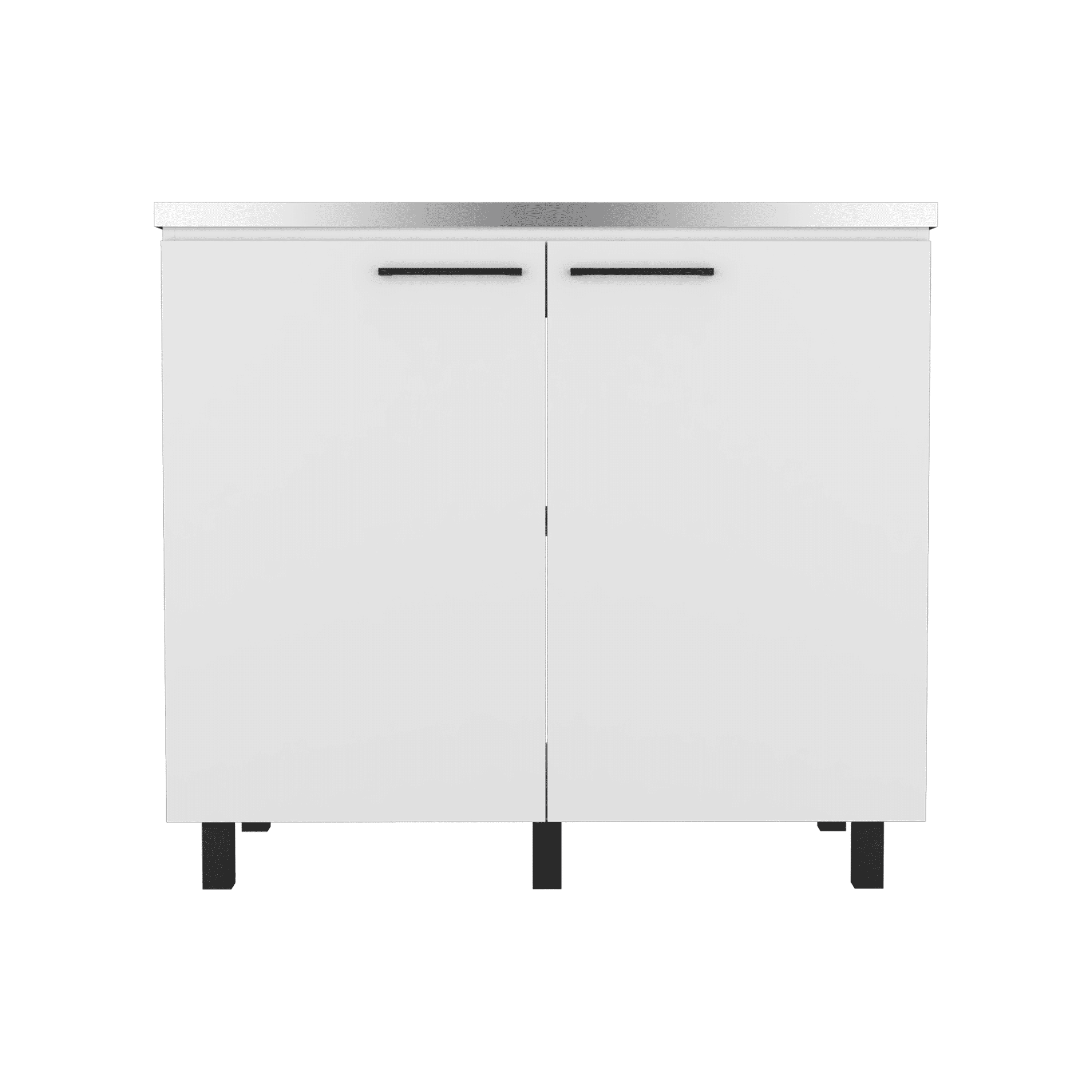 Rainlex 39" Freestanding Utility Sink Cabinet with Stainless Steel Countertop, Double Utility Basins, Soft-Close Storage Doors