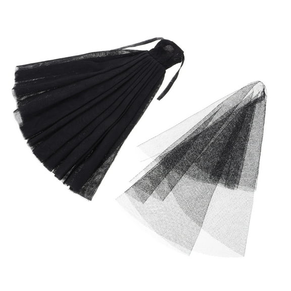 OUNONA Doll Wedding Dress With Black Tulle Skirt Costume For Set